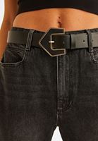 Bayan Siyah Toka Detaylı Kemer