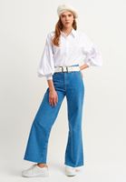 Bayan Beyaz Çift Tokalı Kemer