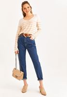 Bayan Kahverengi Toka Detaylı Kemer