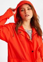 Bayan Turuncu Kapüşonlu Yağmurluk