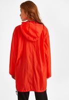 Bayan Turuncu Kapüşonlu Yağmurluk