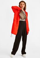 Bayan Turuncu Kapüşonlu Yağmurluk