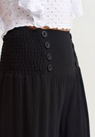 Bayan Siyah Ultra Yüksek Bel Bol Paça Pantolon