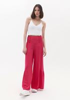 Women Pink High Rise Wide Pants