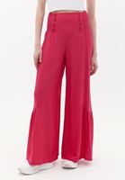 Women Pink High Rise Wide Pants