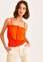 Bayan Turuncu Beli Gipeli Askılı Atlet