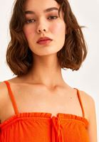 Bayan Turuncu Beli Gipeli Askılı Atlet