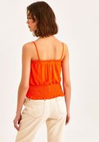 Bayan Turuncu Beli Gipeli Askılı Atlet