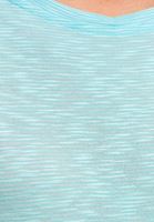 Bayan Mavi Bot Yaka Tişört