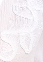 Bayan Beyaz Nakışlı Bohem Crop Bluz