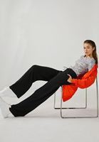 Bayan Siyah Yüksek Bel Bol Paça Pantolon