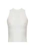 Bayan Krem Halter Yaka Bluz