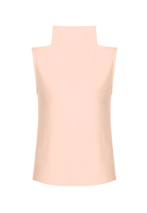 Yüksek Yaka Bluz ve Slouchy Pantolon Kombini