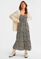 Bayan Çok Renkli Desenli Uzun Elbise