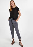 Bayan Gri Beli Lastik Detaylı Jogger Pantolon ( TENCEL™ ) 