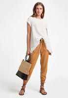 Bayan Turuncu Beli Lastik Detaylı Jogger Pantolon ( TENCEL™ ) 