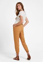 Bayan Turuncu Beli Lastik Detaylı Jogger Pantolon ( TENCEL™ ) 