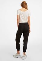 Bayan Siyah Beli Lastik Detaylı Jogger Pantolon ( TENCEL™ ) 