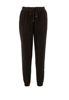 Bayan Siyah Beli Lastik Detaylı Jogger Pantolon ( TENCEL™ ) 