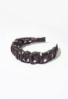 Bayan Siyah Puantiyeli Saç Bandı