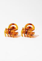 Bayan Taba Rengi Oval İkili Toka Seti