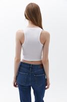 Flare Pantolon ve Halter Yaka Crop Atlet Kombini