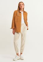 Bayan Bej Kadife Jogger Pantolon