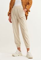 Bayan Bej Kadife Jogger Pantolon