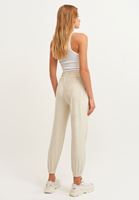 Bayan Bej Kadife Jogger Pantolon