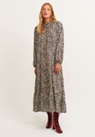Bayan Çok Renkli Floral Desenli Maxi Elbise