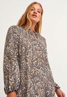 Bayan Çok Renkli Floral Desenli Maxi Elbise