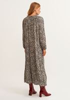 Bayan Çok Renkli Floral Desenli Maxi Elbise