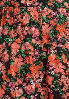 Bayan Çok Renkli Balon Kollu Midi Boy Elbise