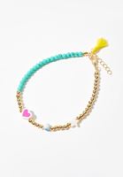 Bayan Çok Renkli Kalp Detaylı Halhal