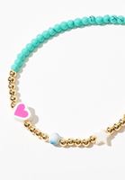 Bayan Çok Renkli Kalp Detaylı Halhal