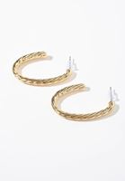 Bayan Altın Oval Halka Küpe