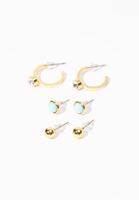 Bayan Çok Renkli Çoklu Küpe Seti