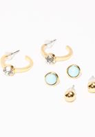 Bayan Çok Renkli Çoklu Küpe Seti