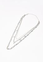 Bayan Gümüş Çoklu Zincir Kolye