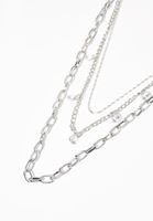Bayan Gümüş Çoklu Zincir Kolye