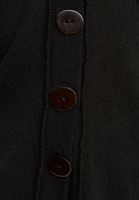 Bayan Siyah Cut-Out Detaylı Midi Hırka