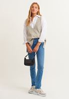 Bayan Gri V Yaka Triko Süveter