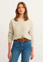 Bayan Bej Bot Yaka Triko Kazak