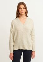 Bayan Bej V Yaka Triko Kazak