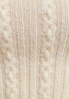 Bayan Krem Örgü Detaylı Triko Atlet