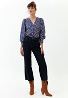 Bayan Mavi Yüksek Bel Culotte Denim Pantolon