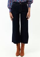 Bayan Mavi Yüksek Bel Culotte Denim Pantolon