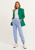 Bayan Mavi Bel Detaylı Sweat Jogger Pantolon