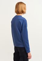 Bayan Lacivert Yüksek Yakalı Sweatshirt