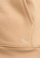 Bayan Bej Kapüşonlu ve Fermuarlı Sweatshirt